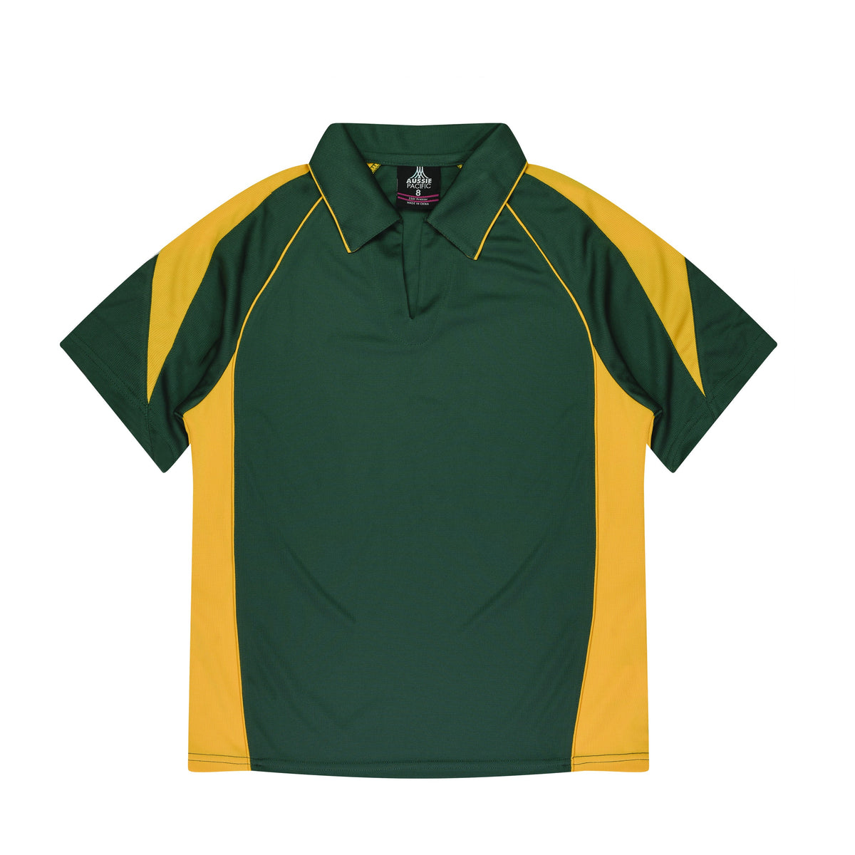 Aussie Pacific Premier Womens Polo 2301 in Bottle/Gold