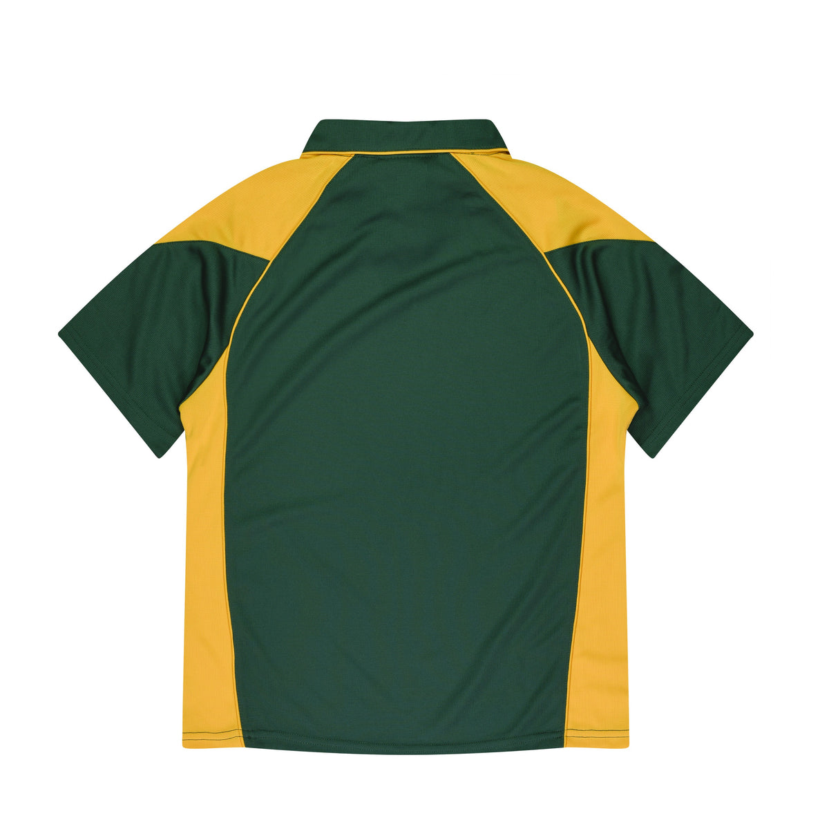 Aussie Pacific Premier Womens Polo 2301 in Bottle/Gold, back view