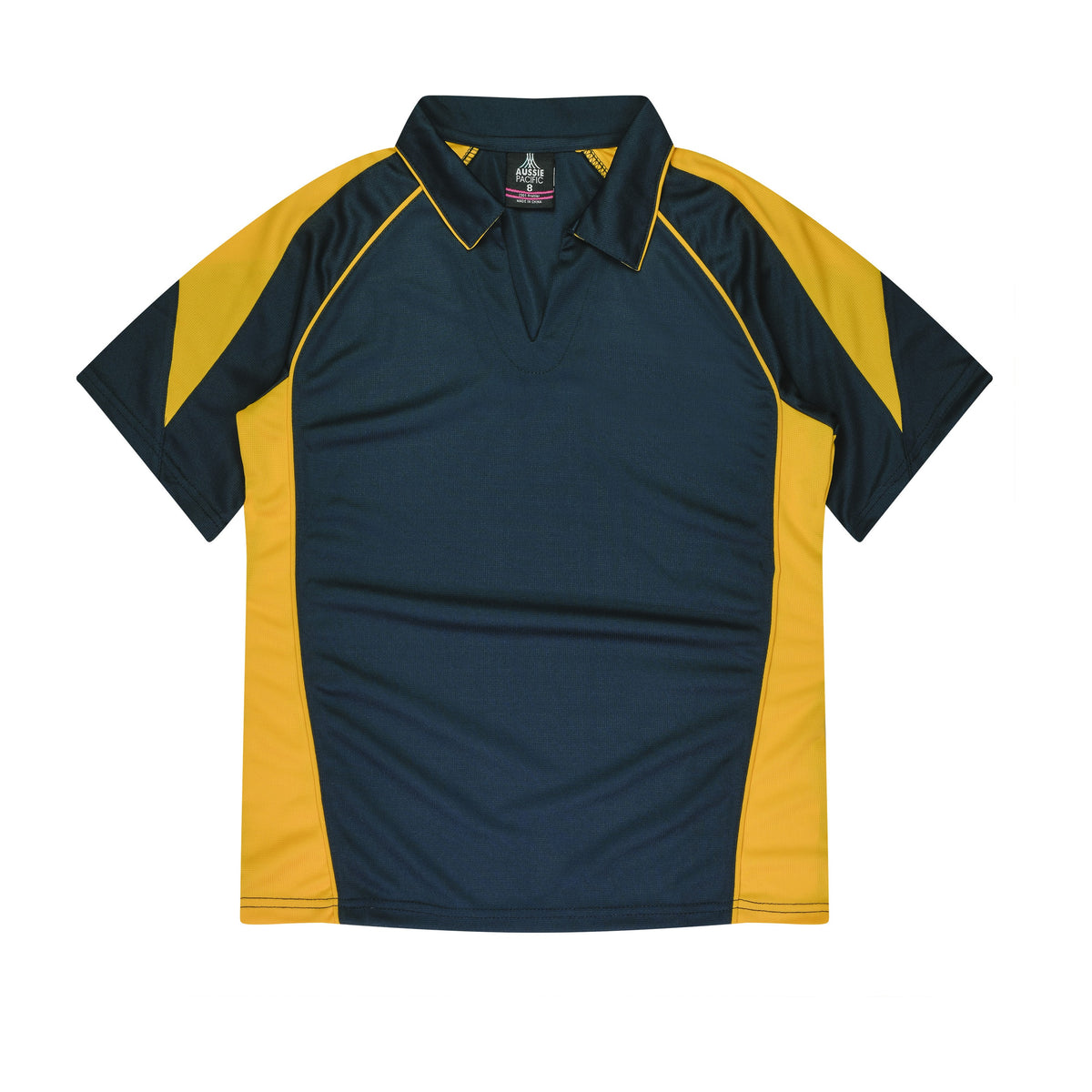 Aussie Pacific Premier Womens Polo 2301 in Navy/Gold