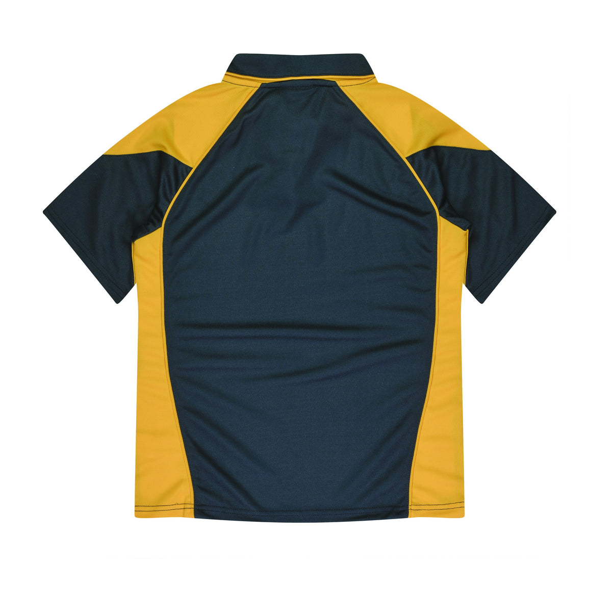 Aussie Pacific Premier Womens Polo 2301 in Navy/Gold, back view