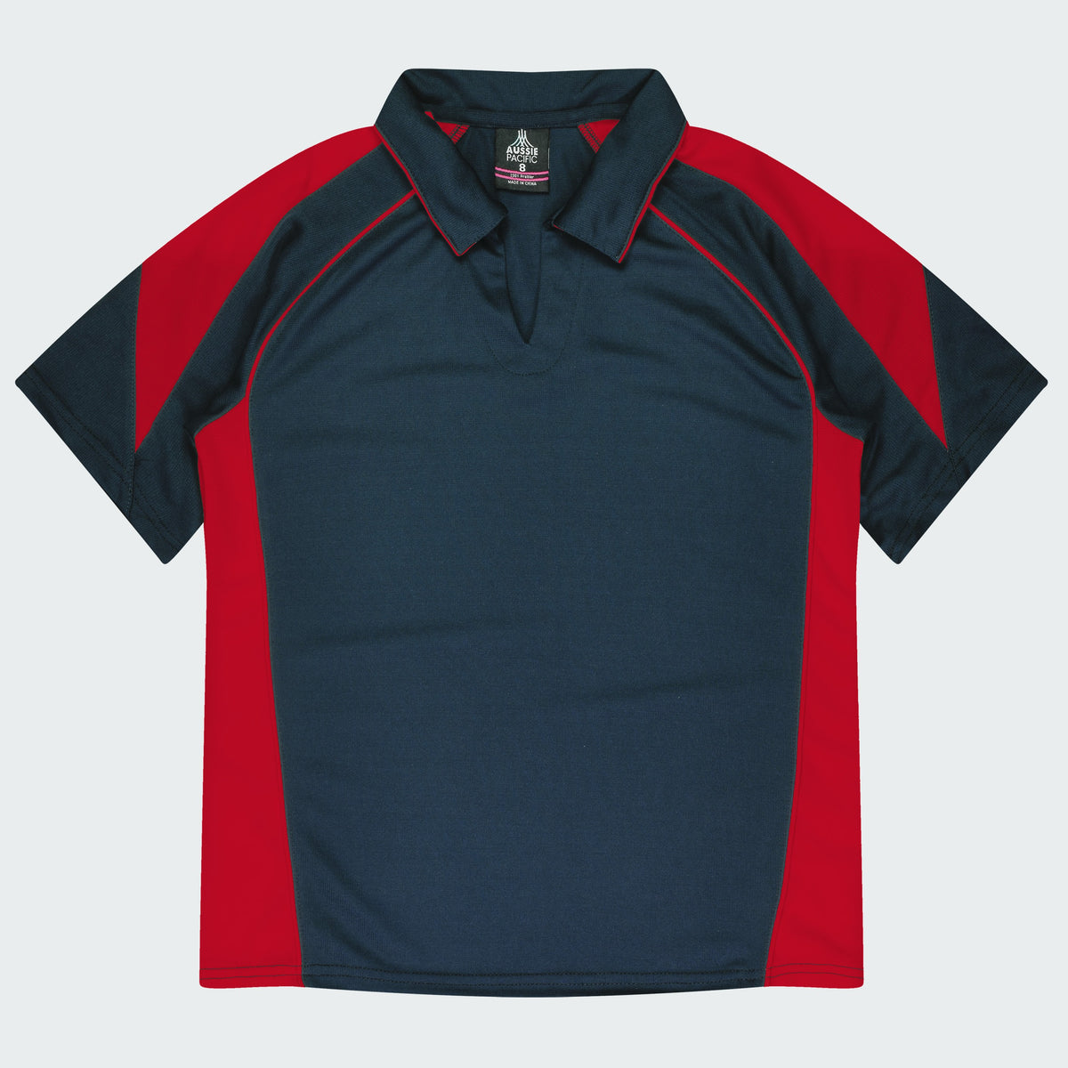 Aussie Pacific Premier Womens Polo 2301 in Navy/Red