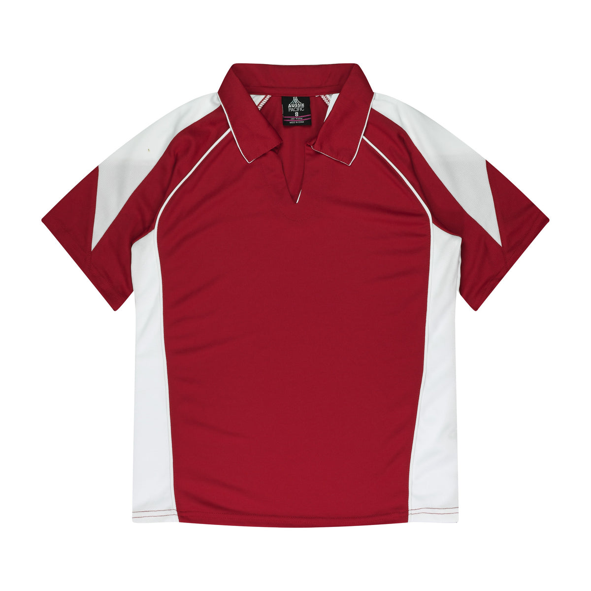 Aussie Pacific Premier Womens Polo 2301 in Red/White