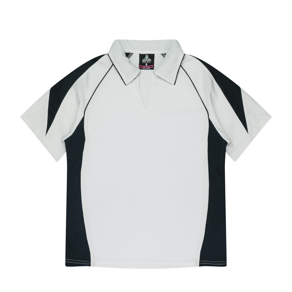 Aussie Pacific Premier Womens Polo 2301 in White/Navy