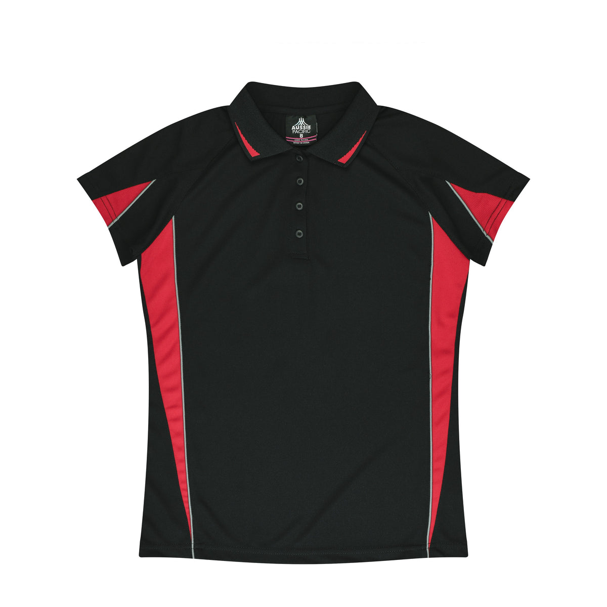 Aussie Pacific Eureka Womens Polo 2304 in Black/Red
