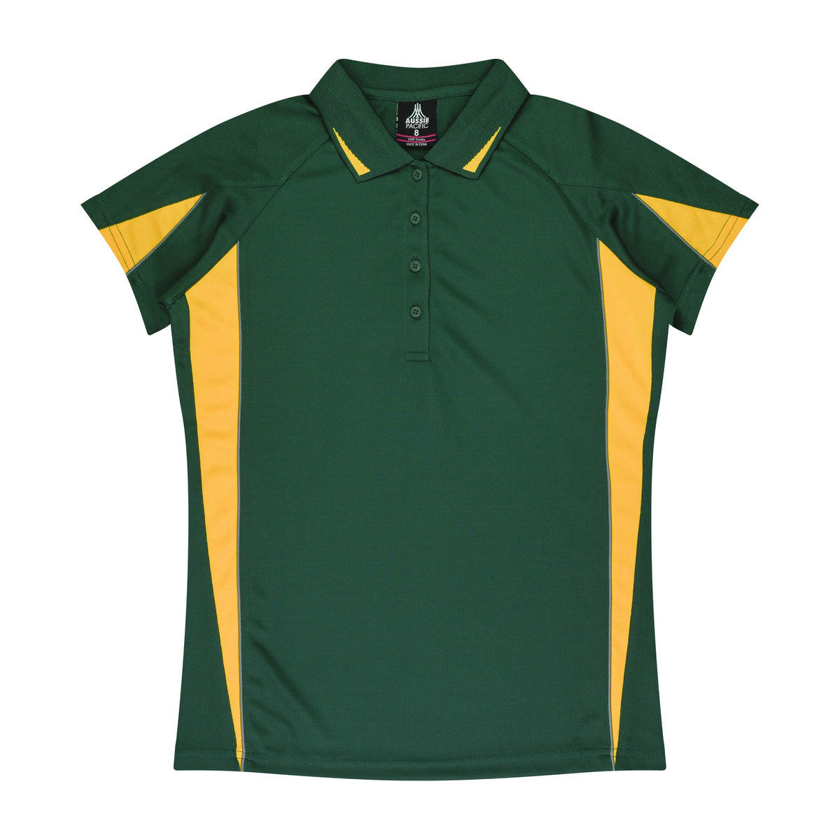 Aussie Pacific Eureka Womens Polo 2304 in Bottle/Gold