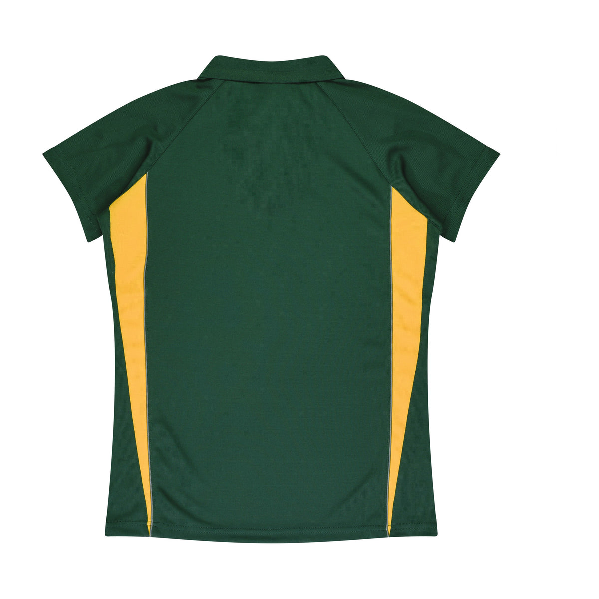 Aussie Pacific Eureka Womens Polo 2304 in Bottle/Gold, back view
