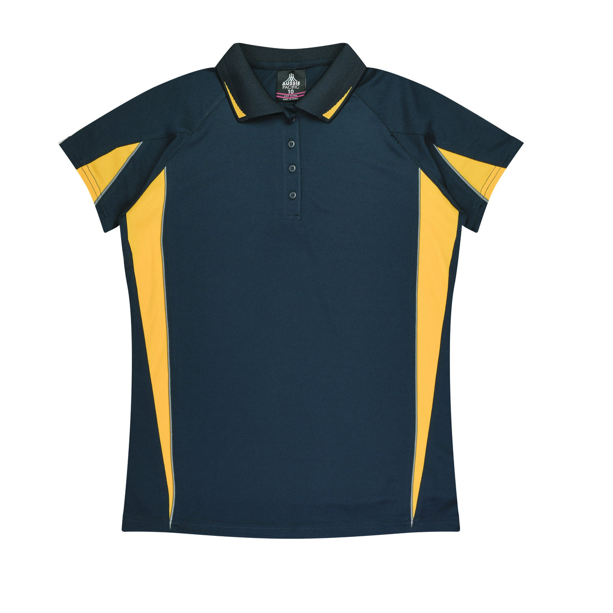 Aussie Pacific Eureka Womens Polo 2304 in Navy/Gold