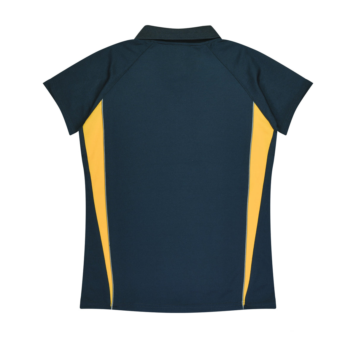 Aussie Pacific Eureka Womens Polo 2304 in Navy/Gold, back view
