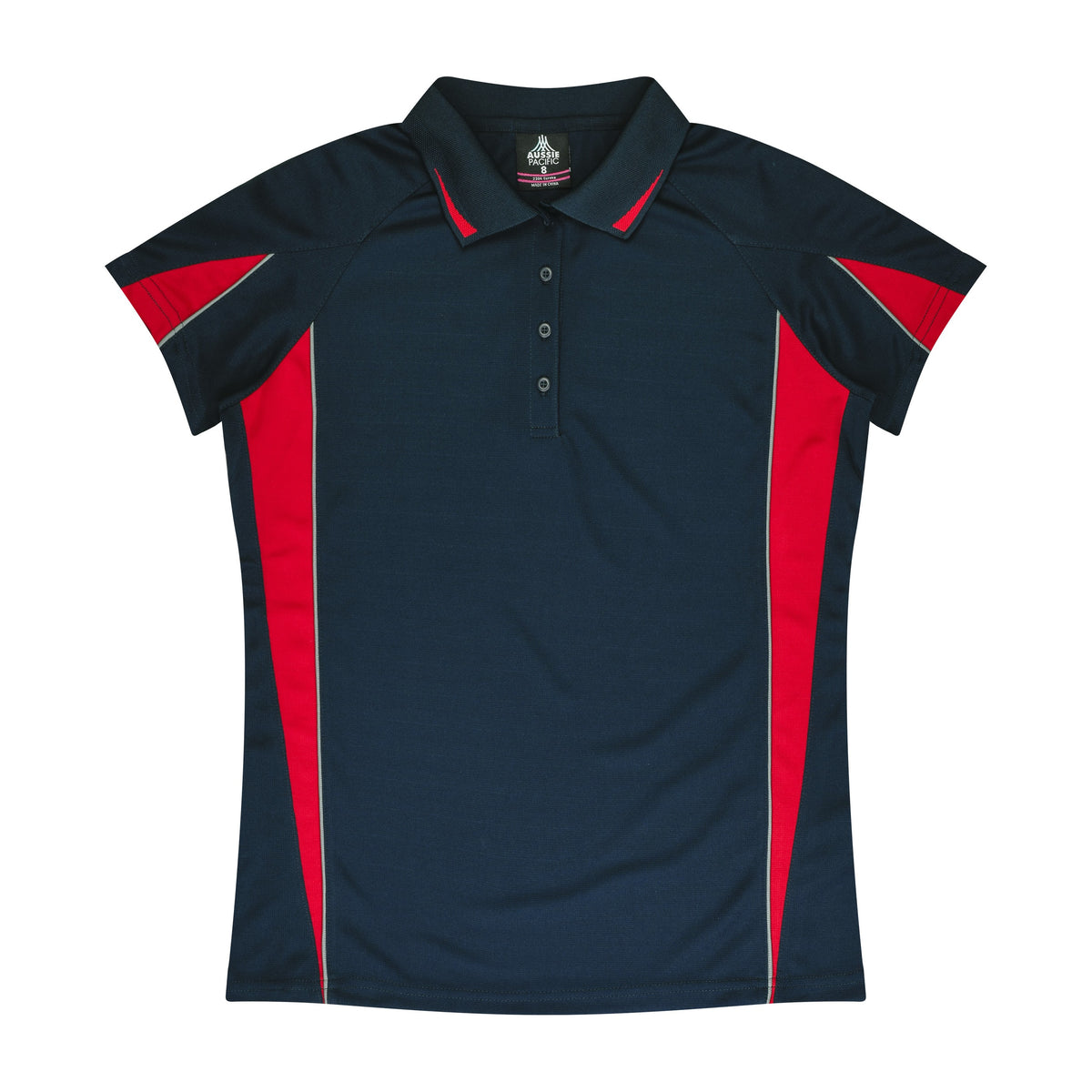 Aussie Pacific Eureka Womens Polo 2304 in Navy/Red