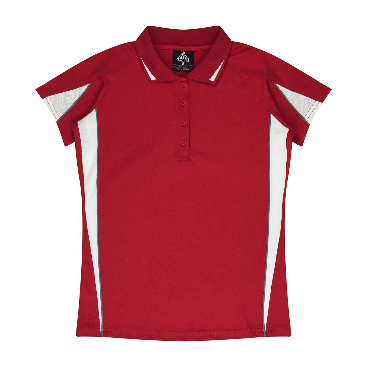 Aussie Pacific Eureka Womens Polo 2304 in Red/White