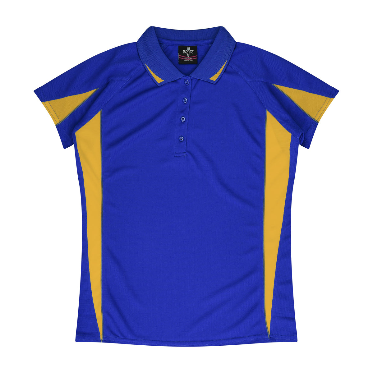 Aussie Pacific Eureka Womens Polo 2304 in Royal/Gold