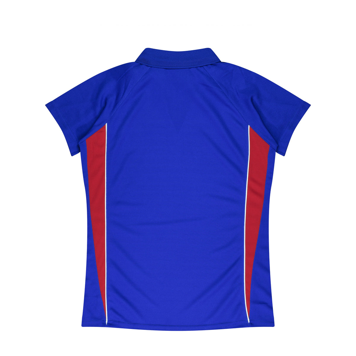 Aussie Pacific Eureka Womens Polo 2304 in Royal/Red, back view