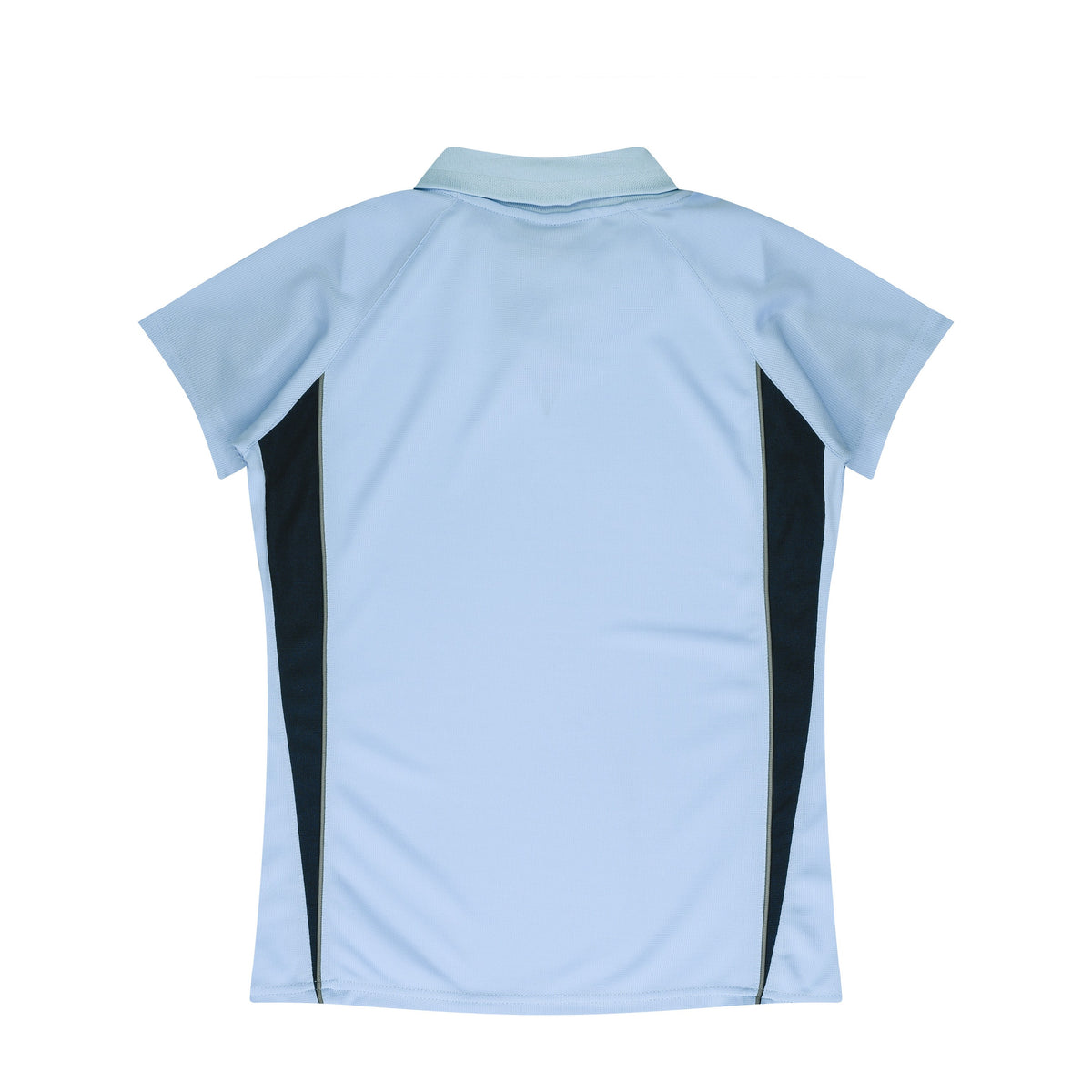 Aussie Pacific Eureka Womens Polo 2304 in Sky/Navy, back view