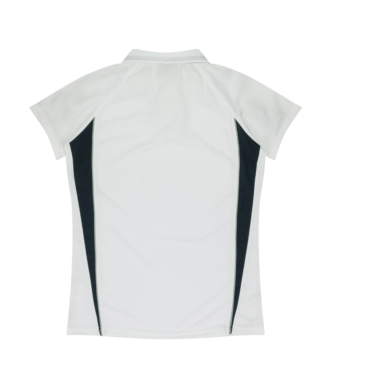 Aussie Pacific Eureka Womens Polo 2304 in White/Navy, back view