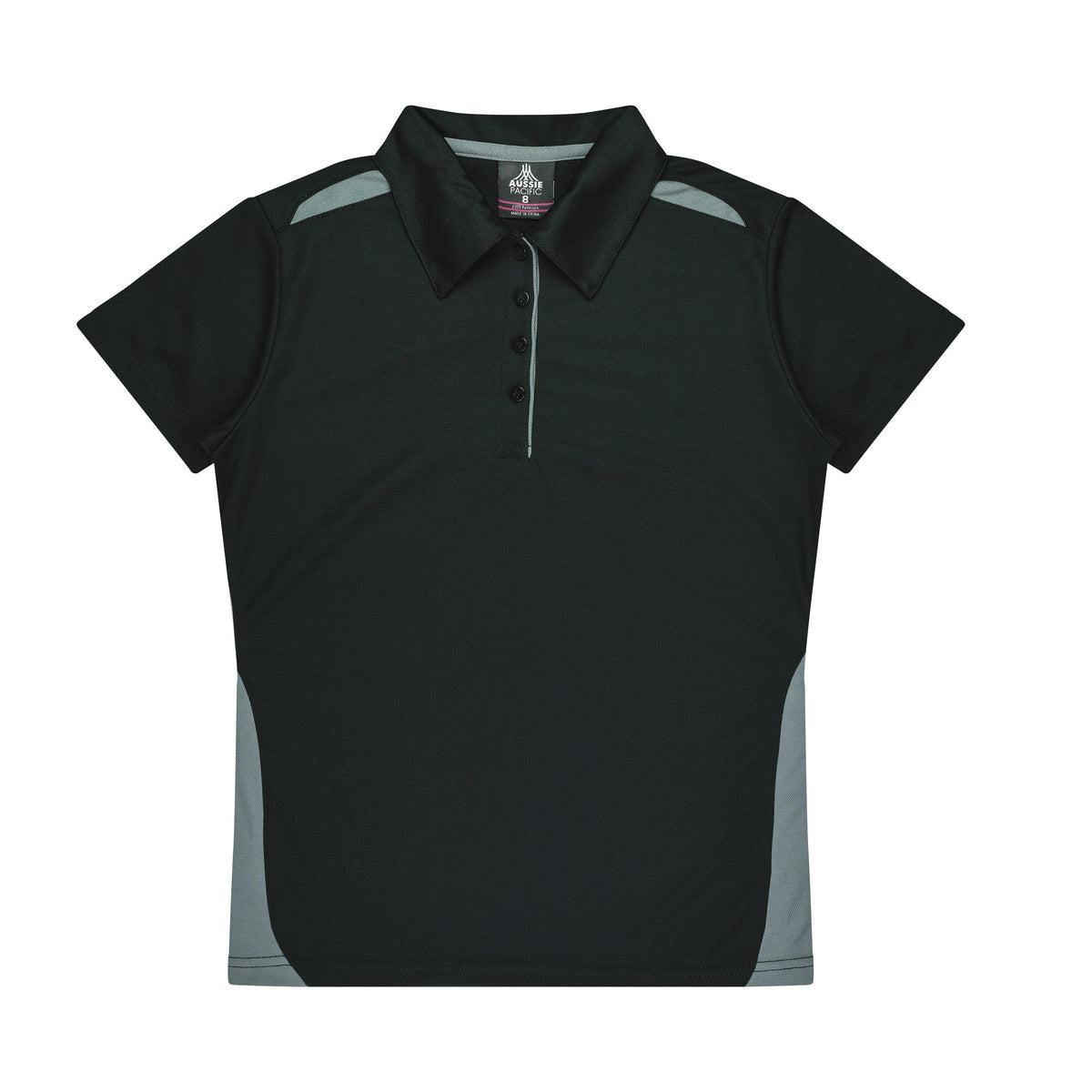 Aussie Pacific Paterson Womens Polo 2305 in Black/Ashe