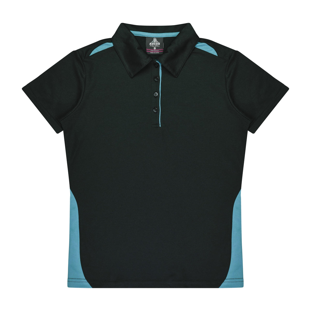 Aussie Pacific Paterson Womens Polo 2305 in Black/Teal