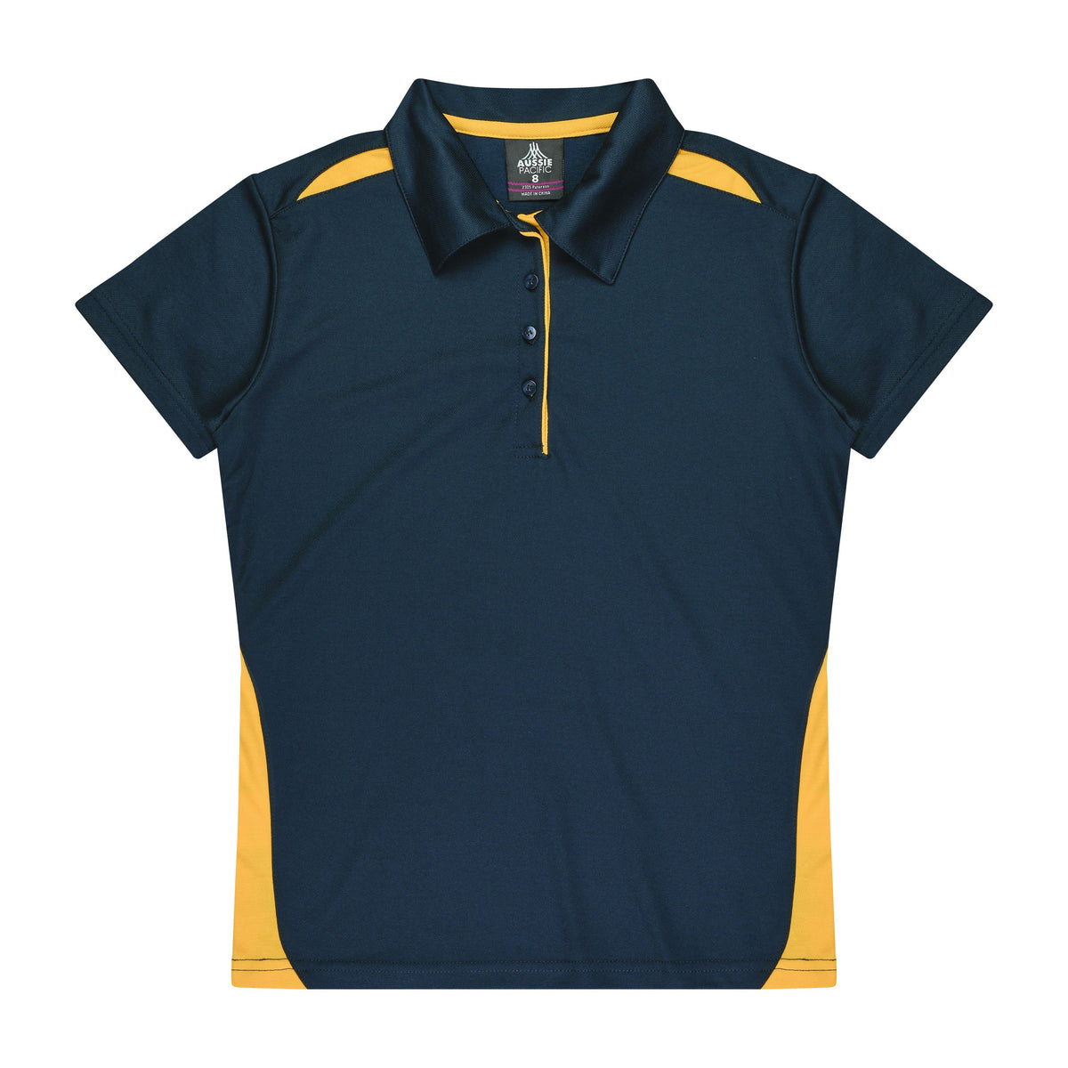 Aussie Pacific Paterson Womens Polo 2305 in Navy/Gold