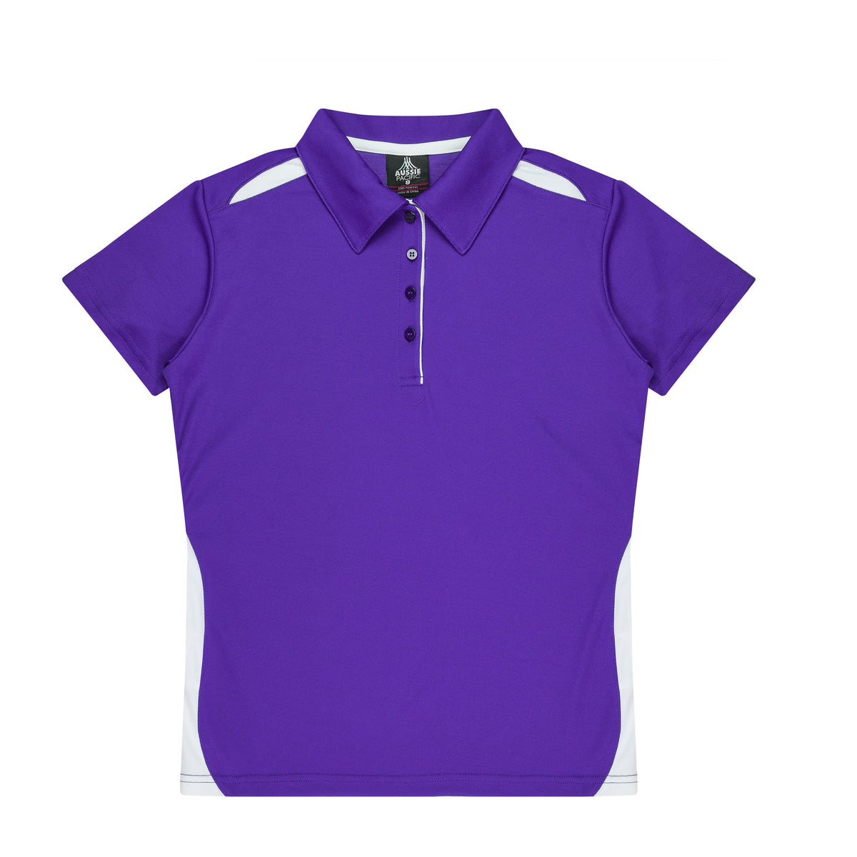 Aussie Pacific Paterson Womens Polo 2305 in Purple/White