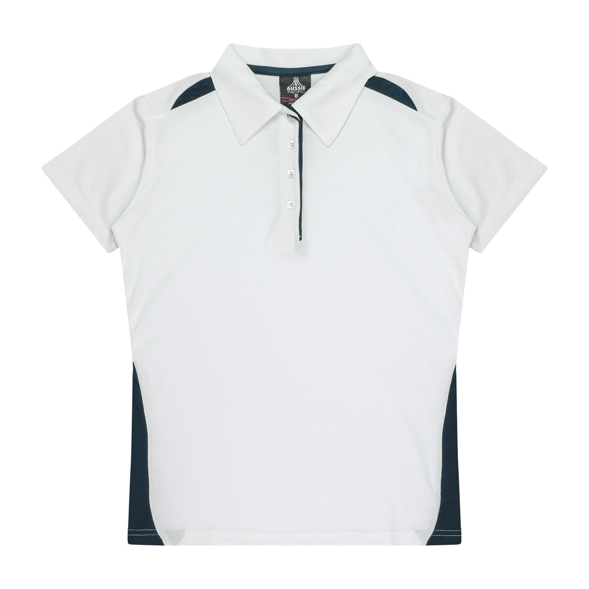 Aussie Pacific Paterson Womens Polo 2305 in White/Navy