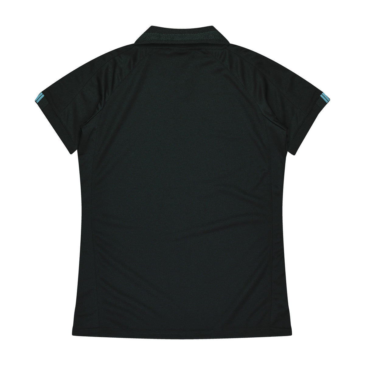 Aussie Pacific Flinders Womens Polo 2308 in Black/Teal, back view