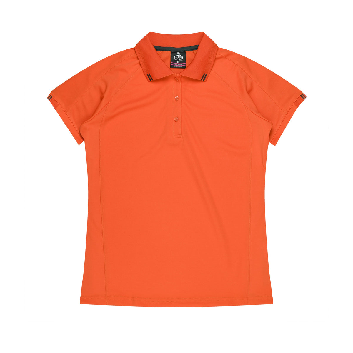 Aussie Pacific Flinders Womens Polo 2308 in Orange/Slate