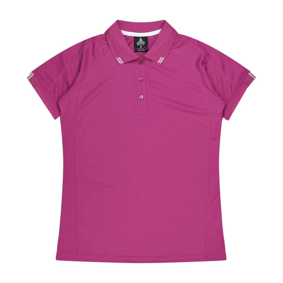 Aussie Pacific Flinders Womens Polo 2308 in Pink/White