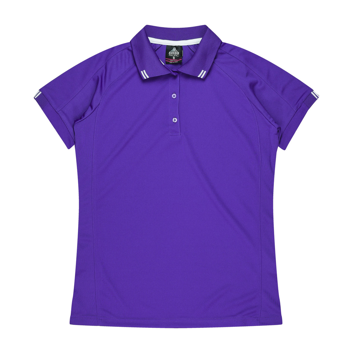 Aussie Pacific Flinders Womens Polo 2308 in Purple/White