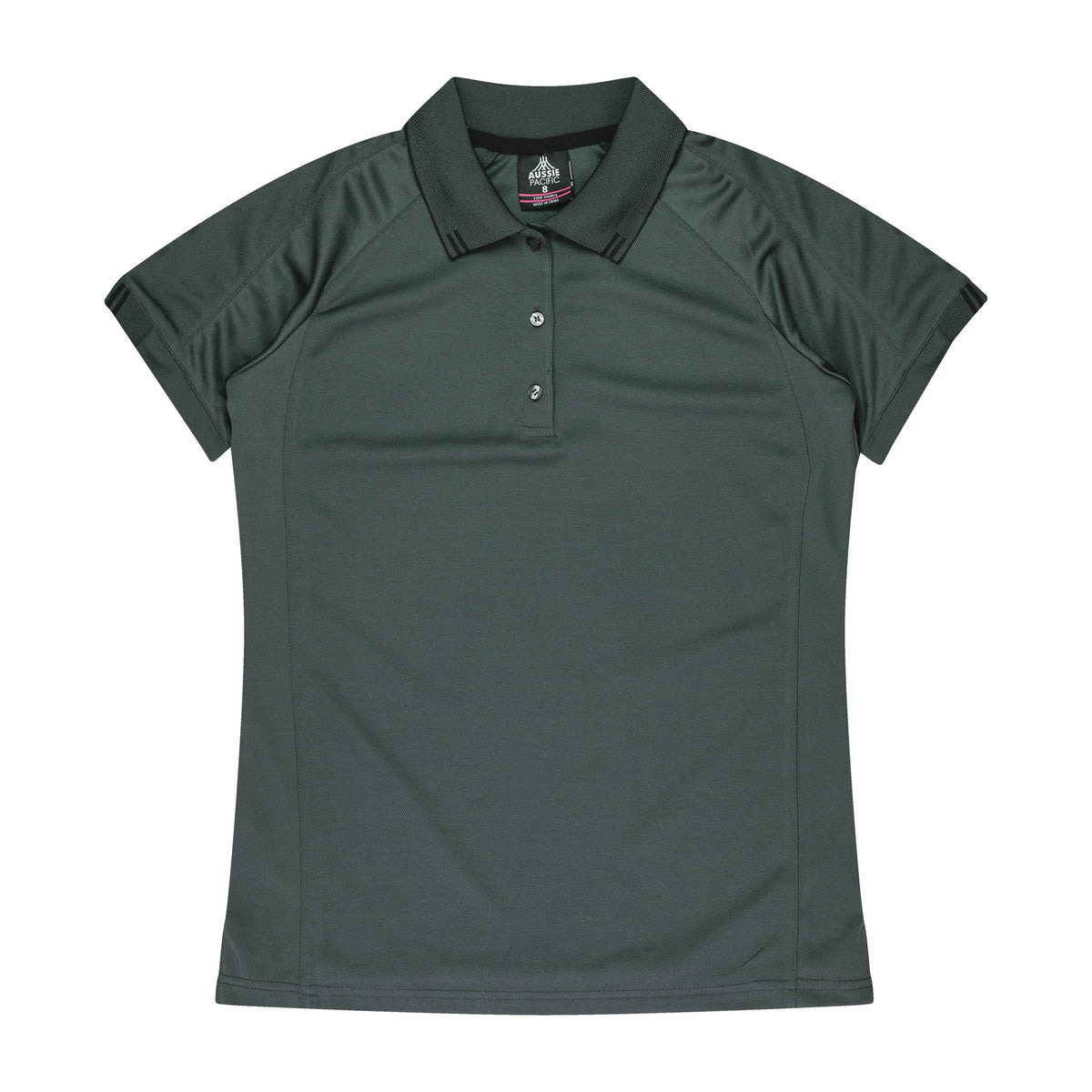 Aussie Pacific Flinders Womens Polo 2308 in Slate/Black