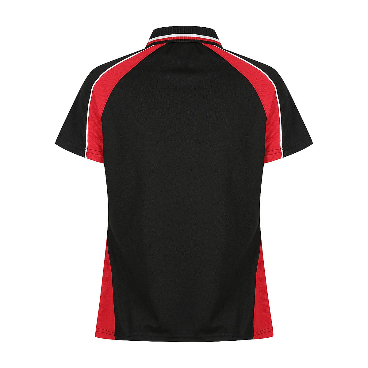 Aussie Pacific Panorama Womens Polo 2309 in Black/Red/White, back view