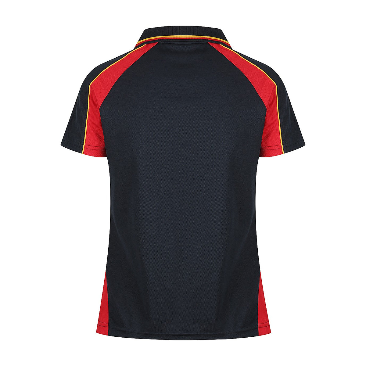 Aussie Pacific Panorama Womens Polo 2309 in Navy/Red/Gold, back view