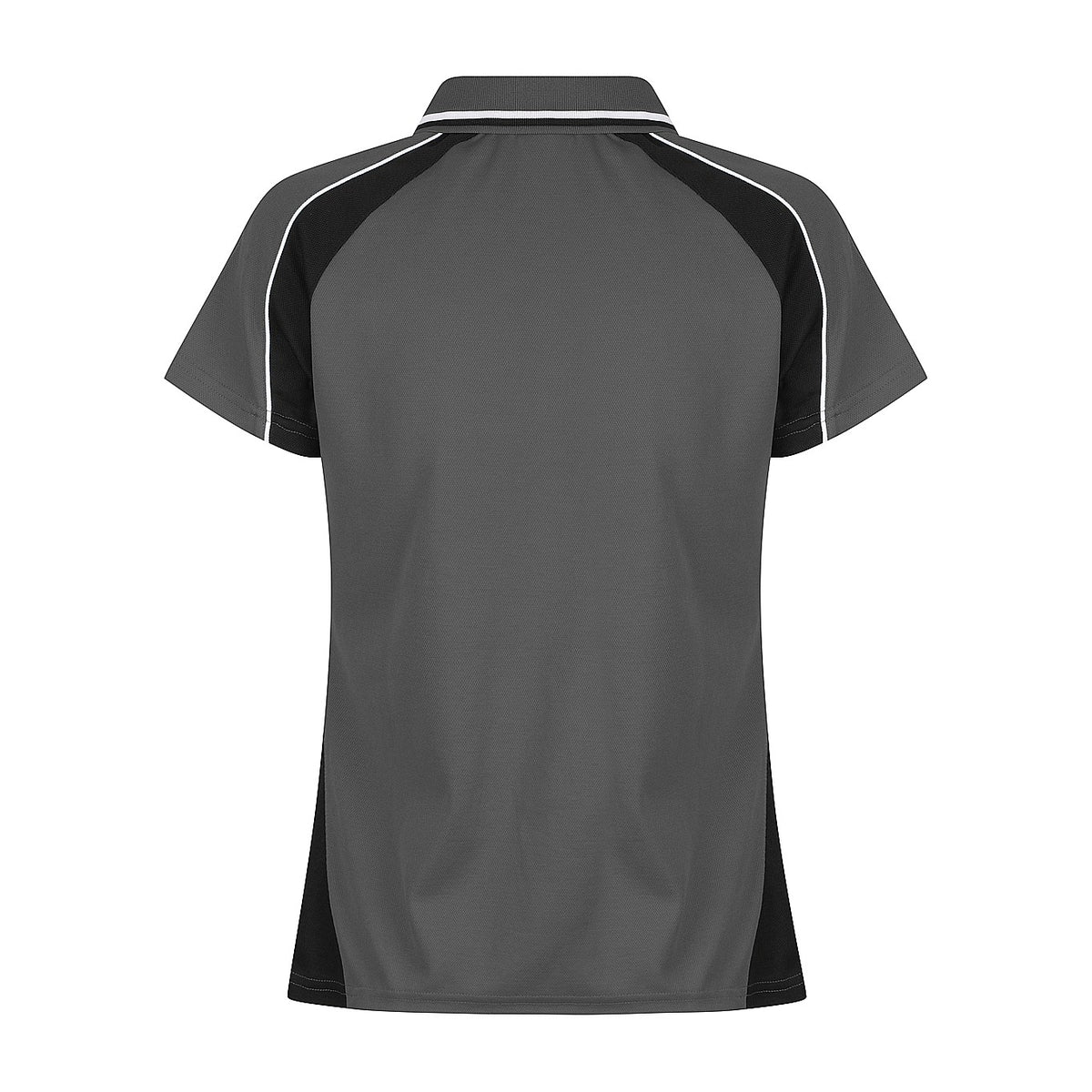 Aussie Pacific Panorama Womens Polo 2309 in Slate/Black/White, back view