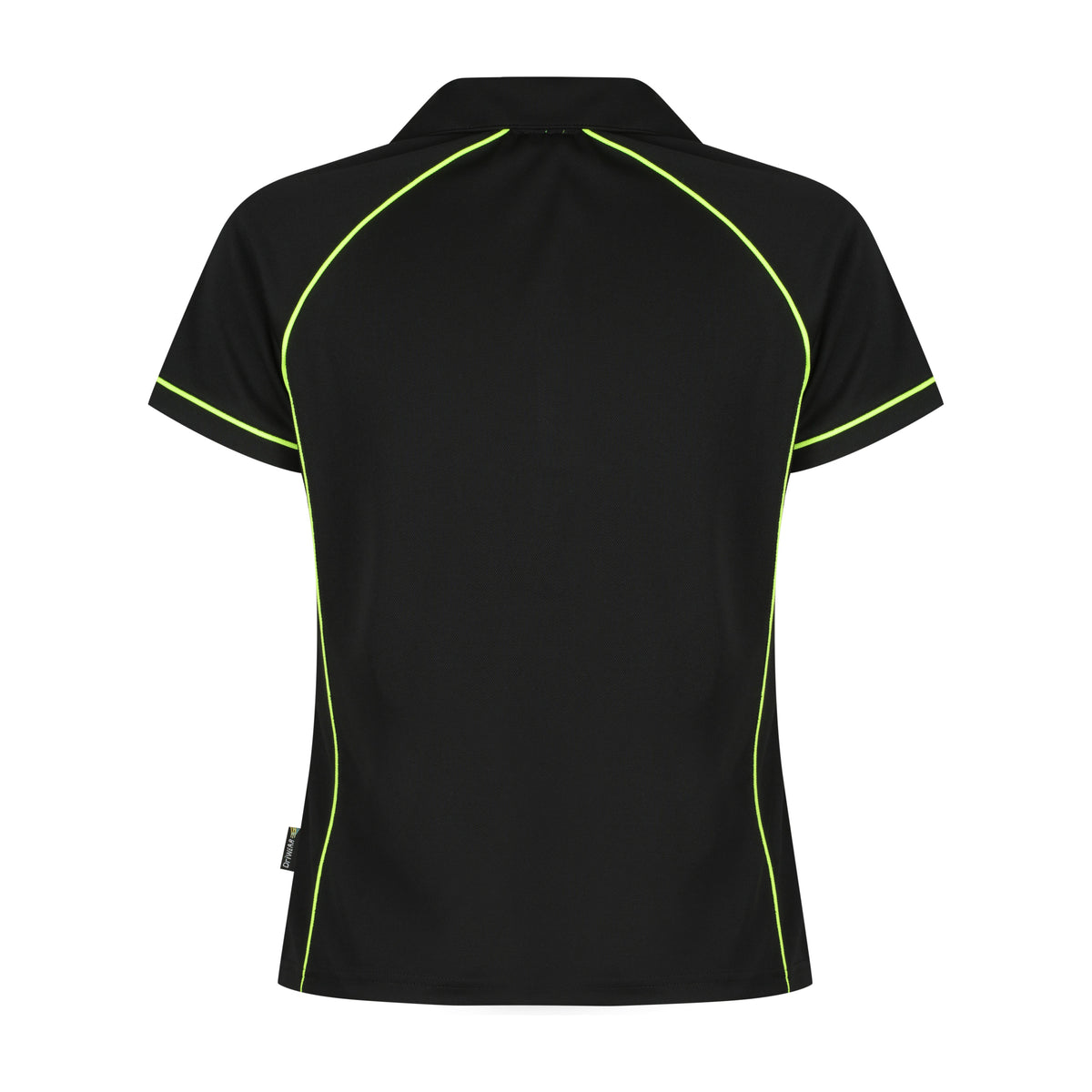 Aussie Pacific Endeavour Womens Polo 2310 in Black/Green, back view