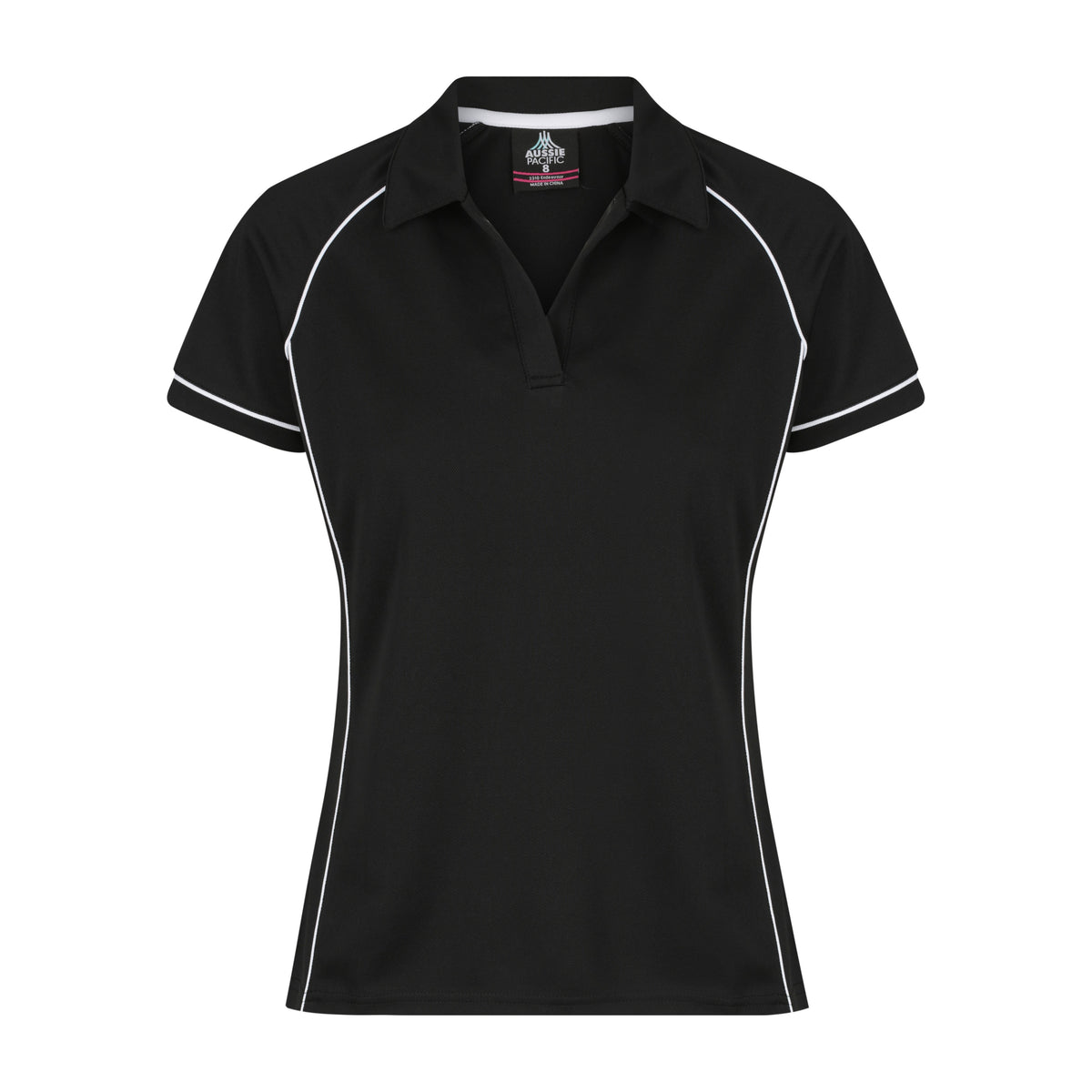 Aussie Pacific Endeavour Womens Polo 2310 in Black/White