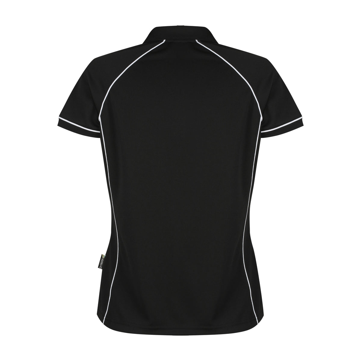Aussie Pacific Endeavour Womens Polo 2310 in Black/White, back view