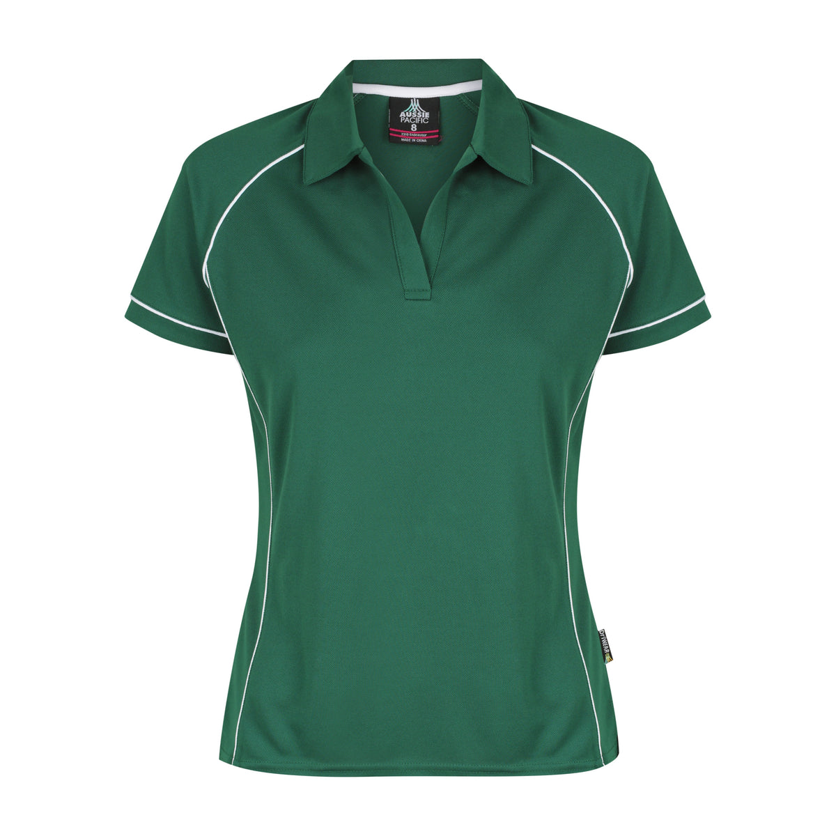 Aussie Pacific Endeavour Womens Polo 2310 in Bottle/White