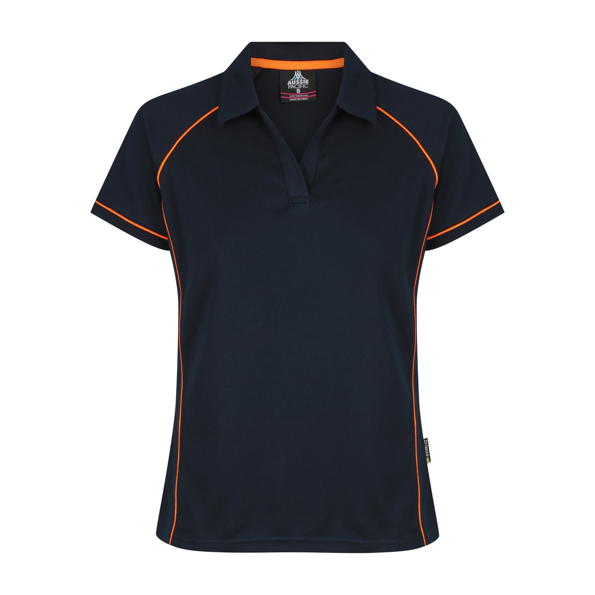 Aussie Pacific Endeavour Womens Polo 2310 in Navy/Orange
