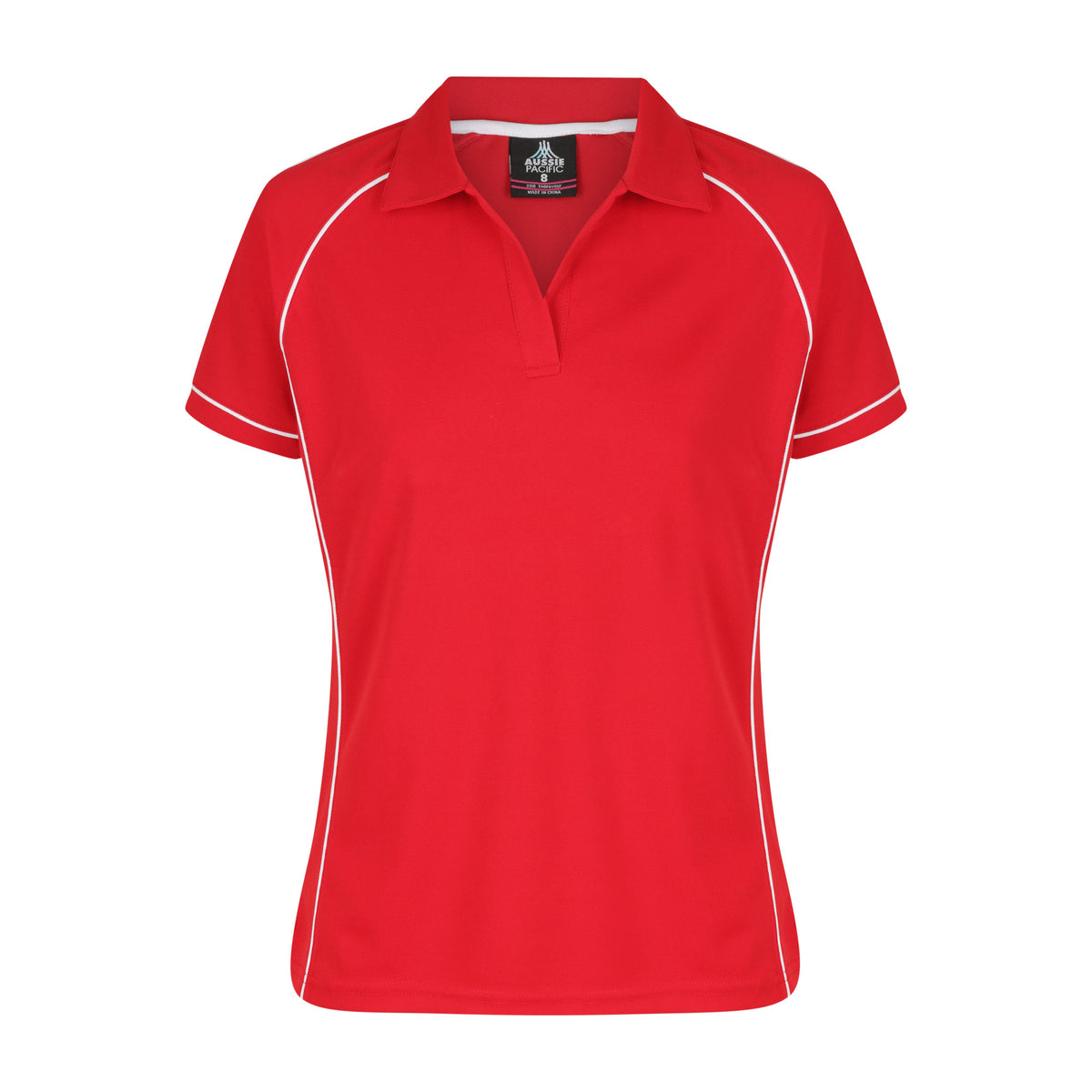Aussie Pacific Endeavour Womens Polo 2310 in Red/White