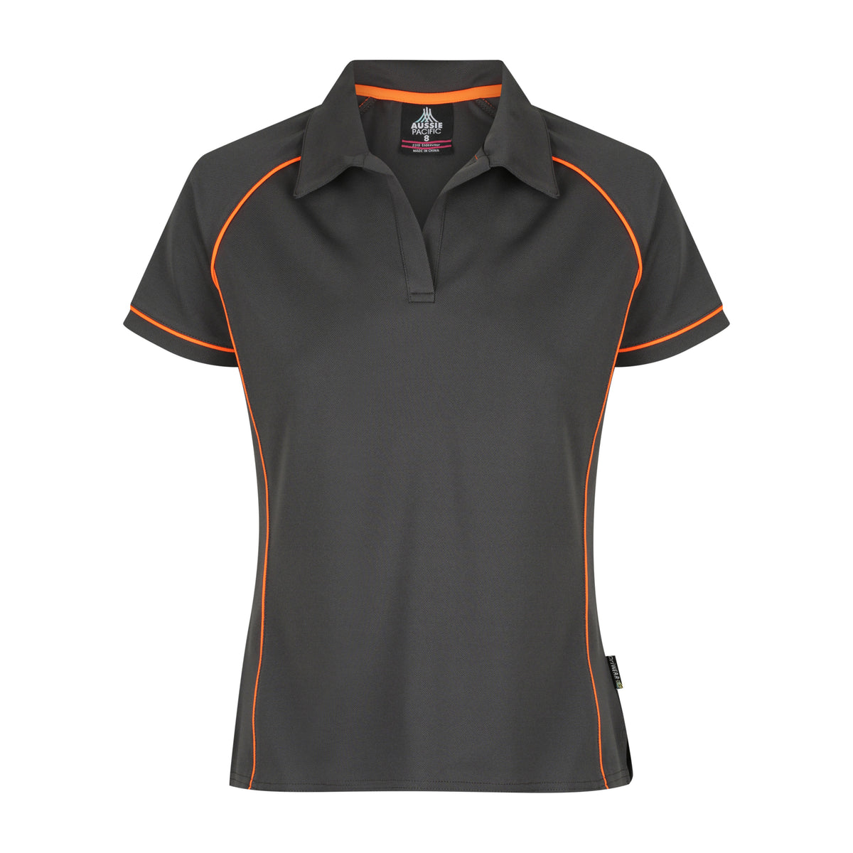 Aussie Pacific Endeavour Womens Polo 2310 in Slate/Orange