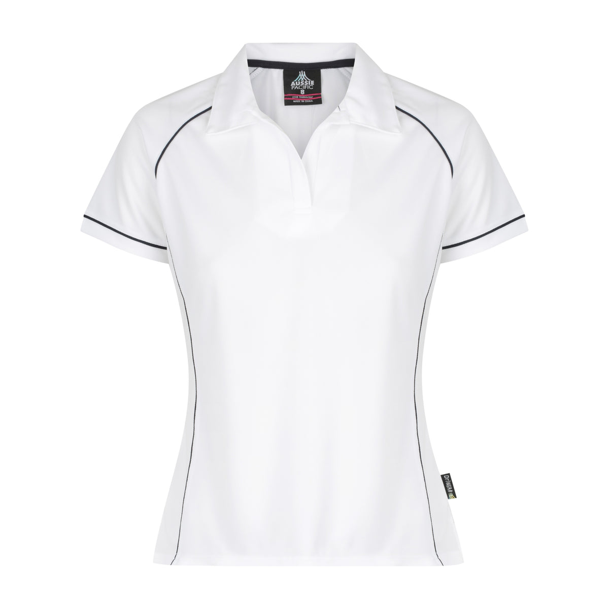 Aussie Pacific Endeavour Womens Polo 2310 in White/Navy