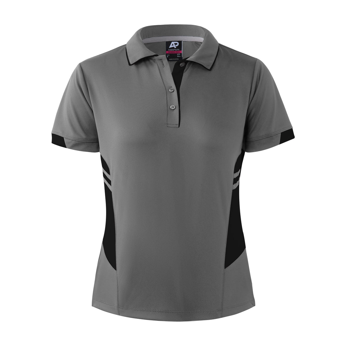 Aussie Pacific Tasman Womens Polo 2311 in Ashe/Black