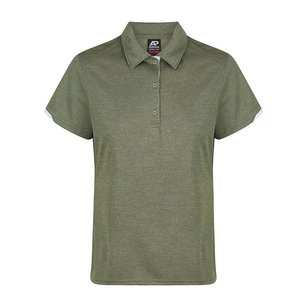 Aussie Pacific Morris Womens Polo 2317 in Army Green/White