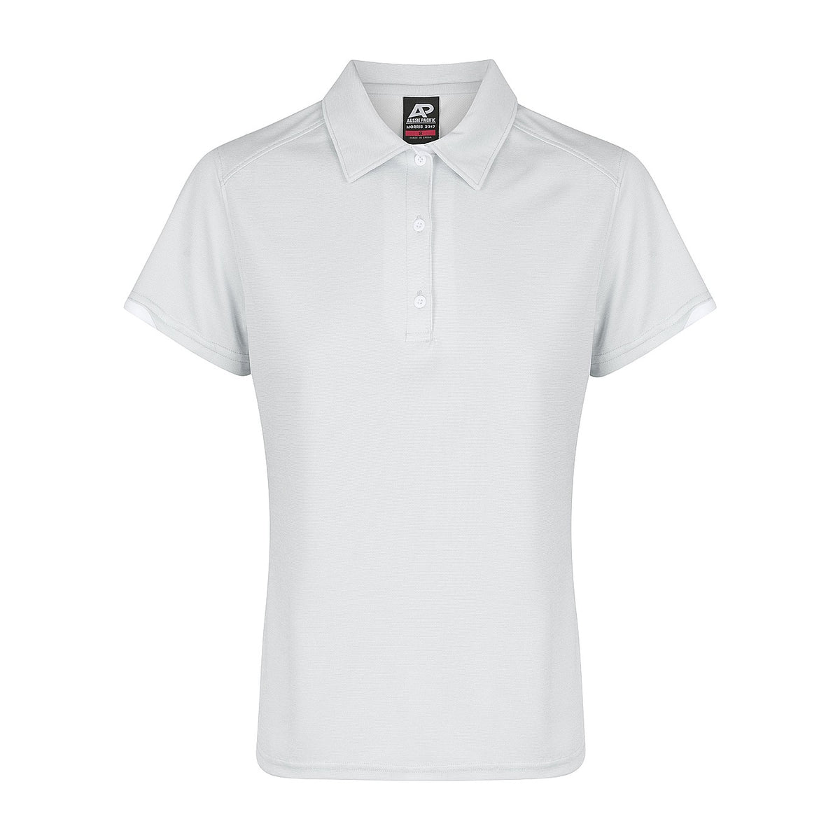 Aussie Pacific Morris Womens Polo 2317 in Light Grey/White