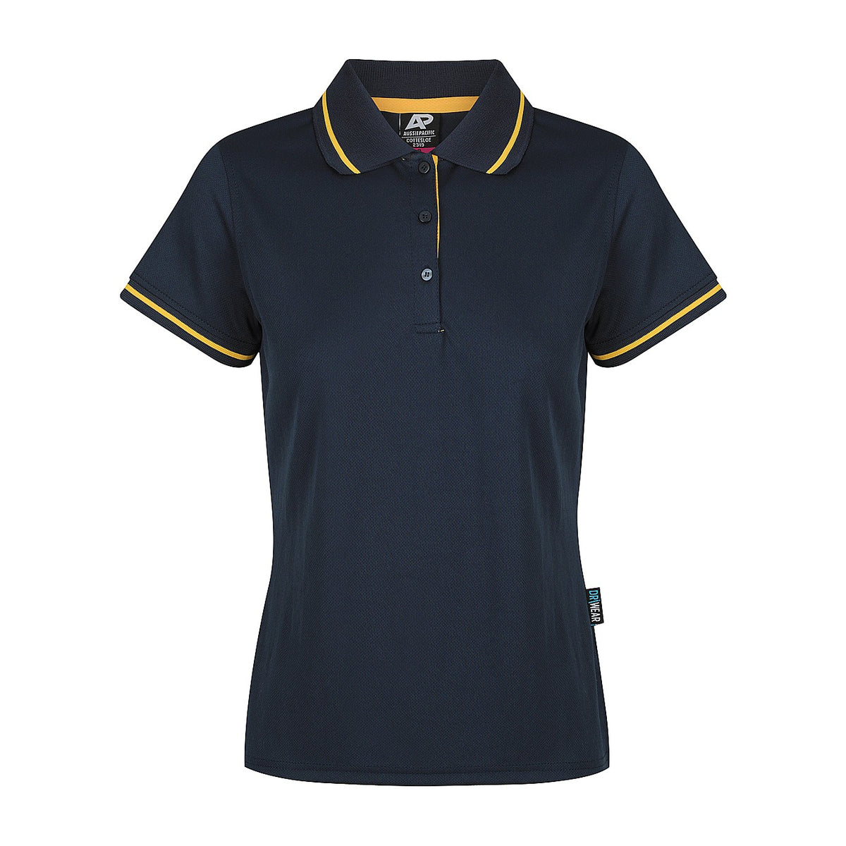 Aussie Pacific Cottesloe Womens Polo 2319 in Navy/Gold