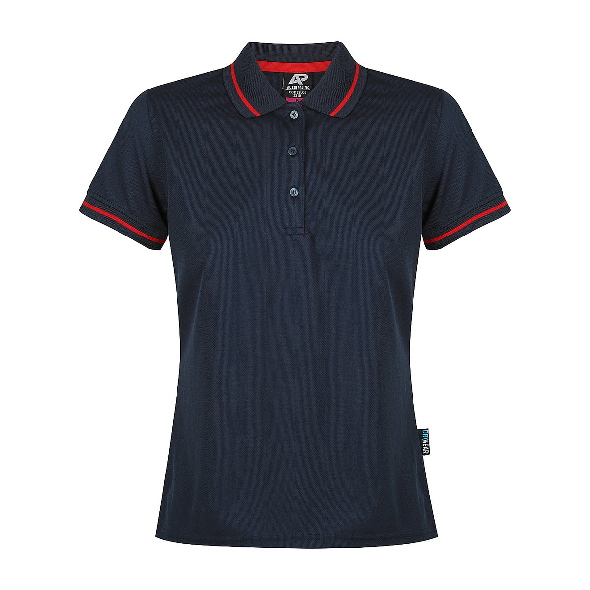 Aussie Pacific Cottesloe Womens Polo 2319 in Navy/Red
