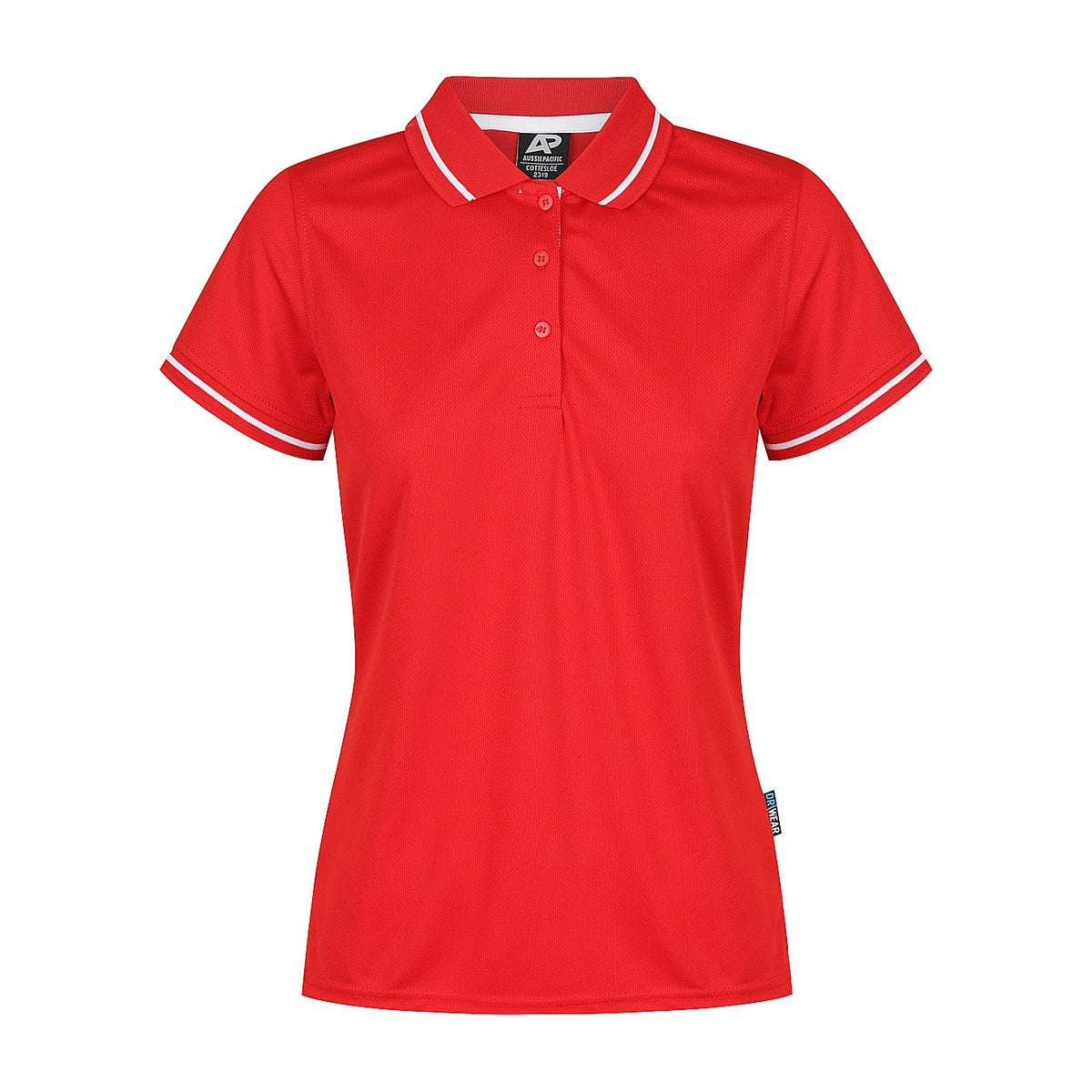 Aussie Pacific Cottesloe Womens Polo 2319 in Red/White