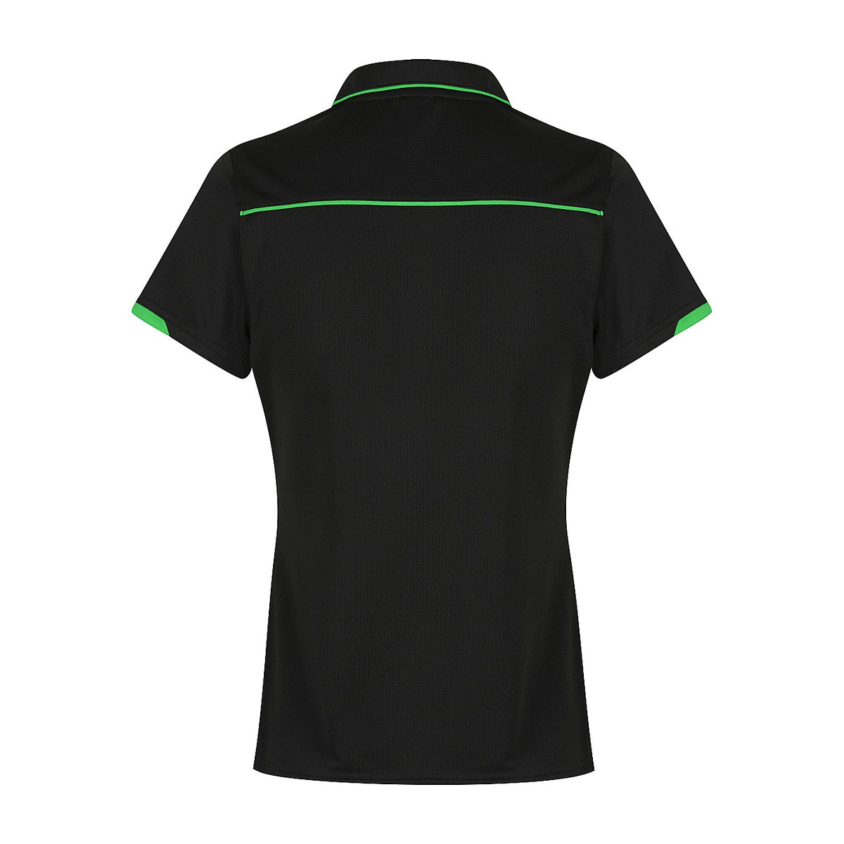 Aussie Pacific Currumbin Womens Polo 2320 in Black/Kawa Green, back view