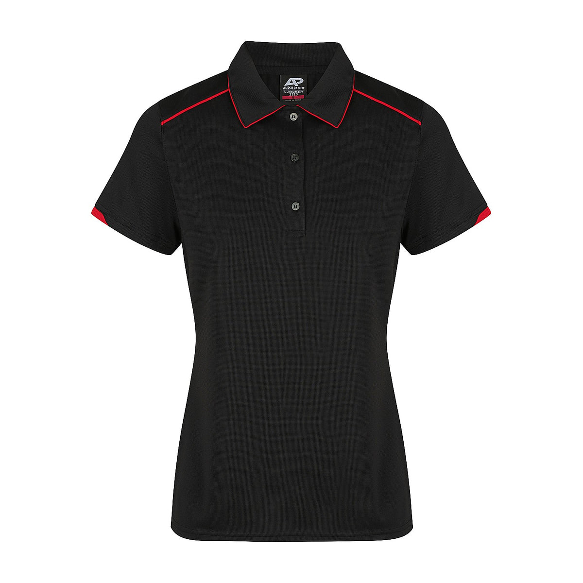 Aussie Pacific Currumbin Womens Polo 2320 in Black/Red