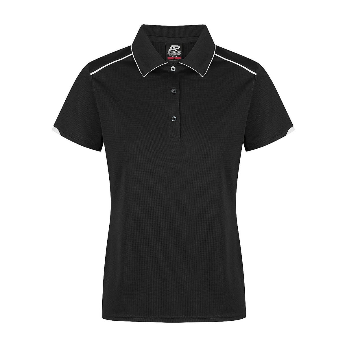 Aussie Pacific Currumbin Womens Polo 2320 in Black/White
