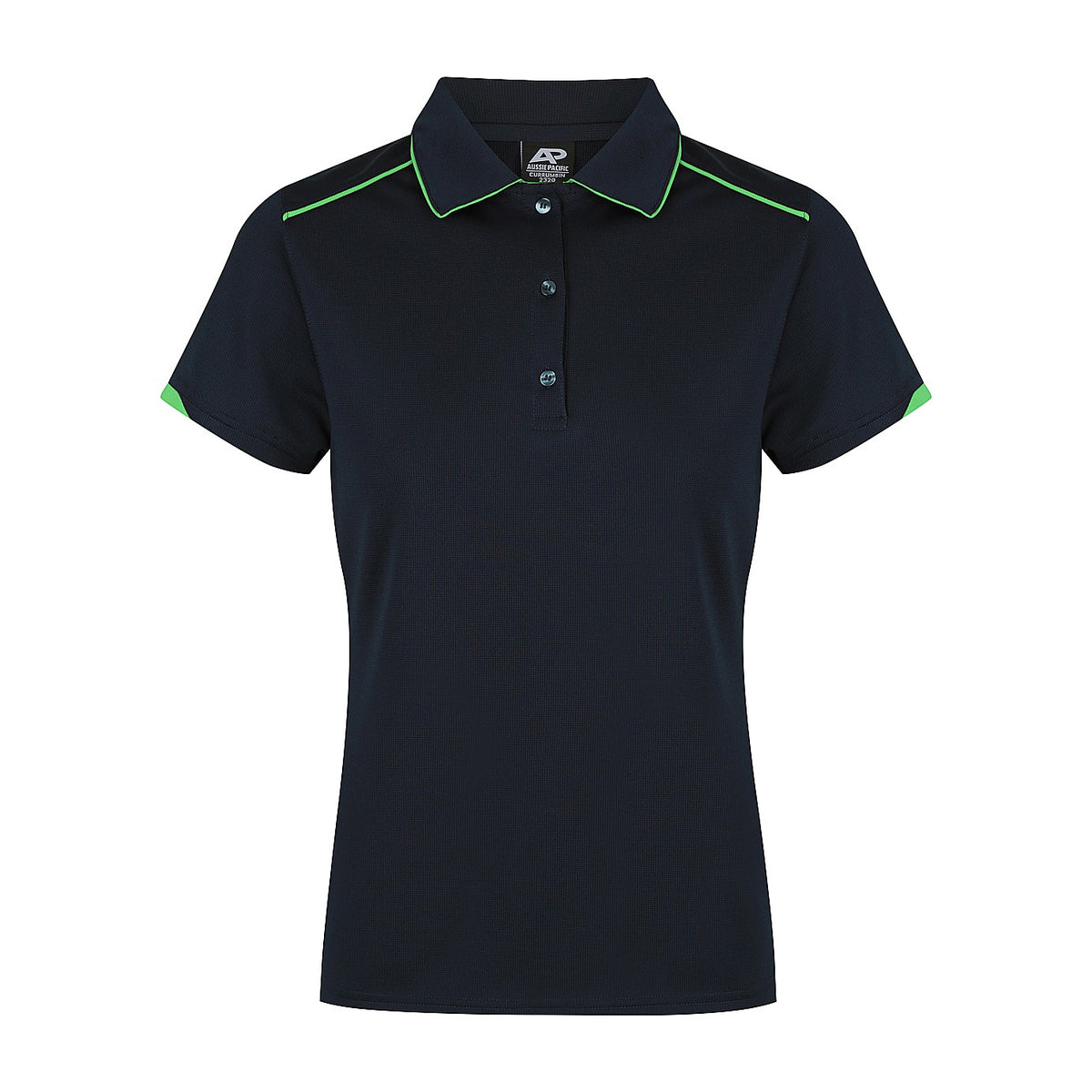 Aussie Pacific Currumbin Womens Polo 2320 in Navy/Kawa Green