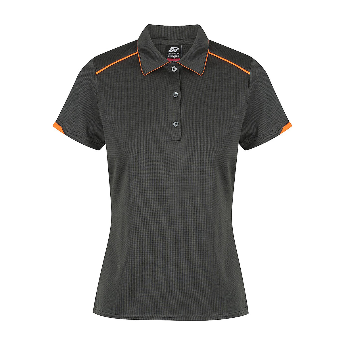Aussie Pacific Currumbin Womens Polo 2320 in Slate/Hi Viz Orange